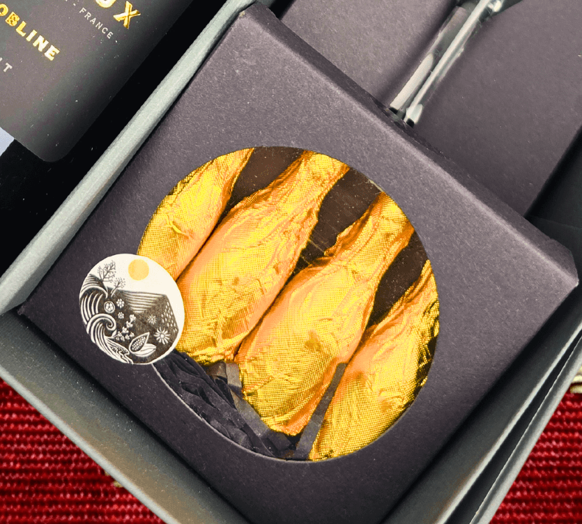 Chocolate Champagne Bottles with popping candy